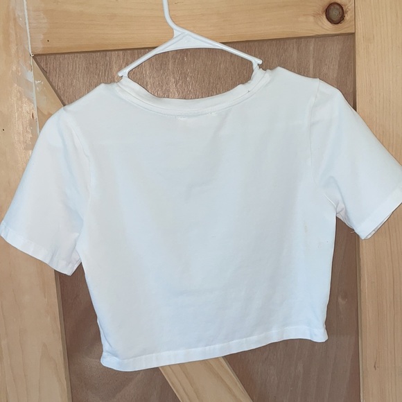 ZENANA WHITE CROP TOP - Picture 2 of 3